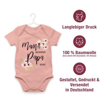 Shirtracer Shirtbody Mama wollen wir den Papa heiraten Blumen Event Geschenke Baby