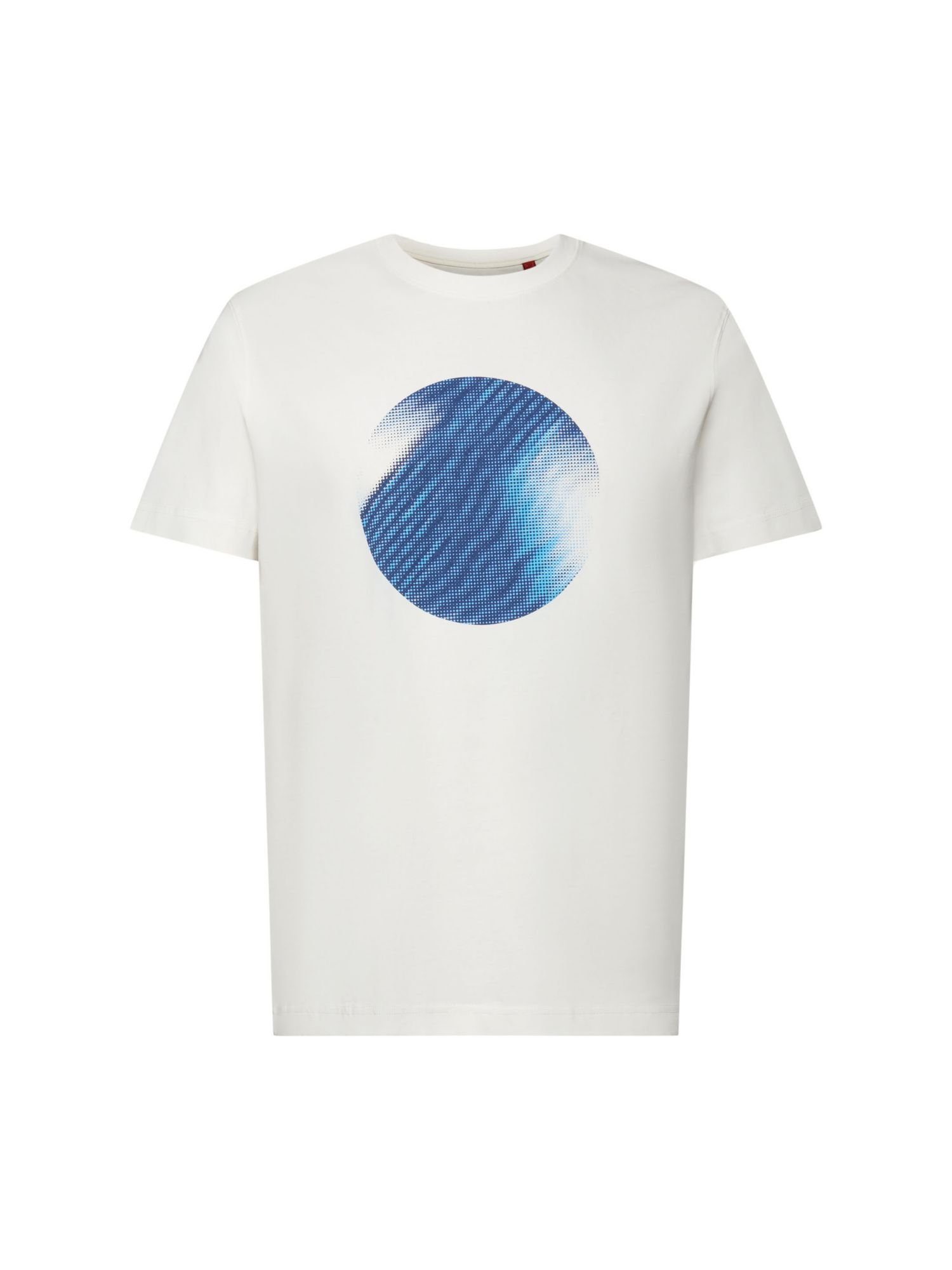 Esprit T-Shirt T-Shirt mit Print vorne, 100 % Baumwolle (1-tlg) ICE