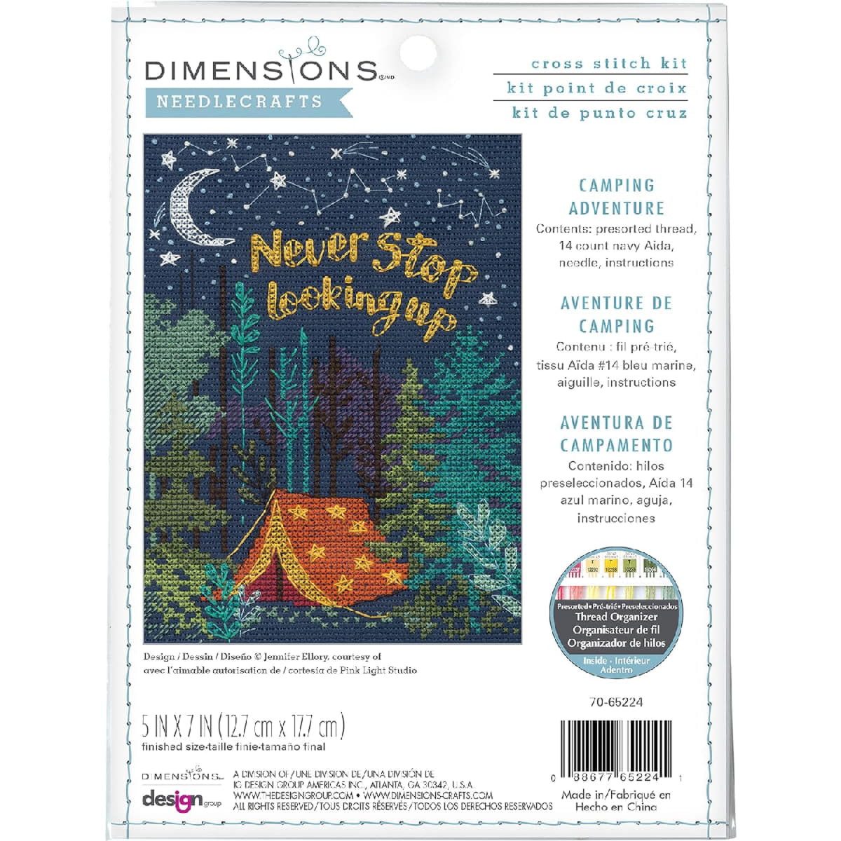 Dimensions Kreativset Dimensions Kreuzstich Stickpackung "Camping-Abenteuer ", Zählmuster, (embroidery kit by Marussia)