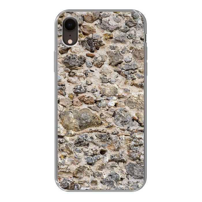 MuchoWow Handyhülle Mittelalterliche antike Steinmauer Handyhülle Apple iPhone XR Smartphone-Bumper Print Handy