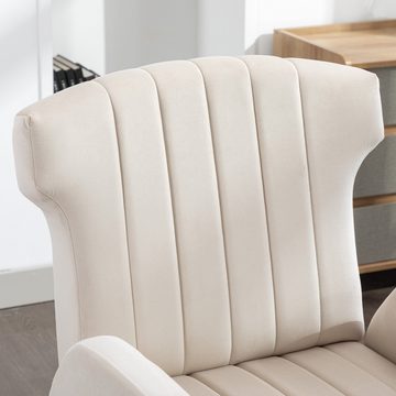 Fine Life Pro Armlehnstuhl, Accent Chair, Freizeit Einzelstuhl mit goldenen Füßen