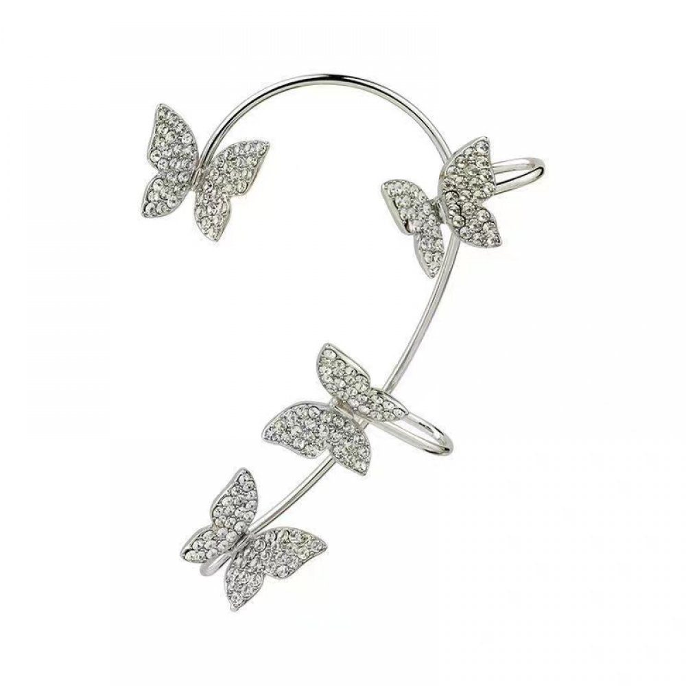 Invanter Paar Ohrhänger Schmetterling Ohrringe Frauen Stil Ohrringe ohne Ohrlöcher, inkl.Geschenkbo