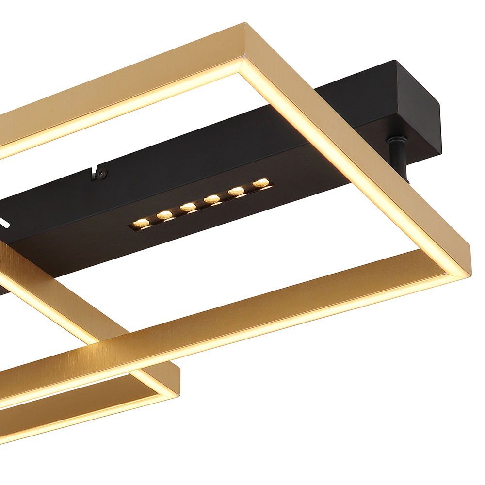 etc-shop LED Metall Deckenleuchte, Gold Wohnzimmerlampe Deckenleuchte LED Deckenlampe