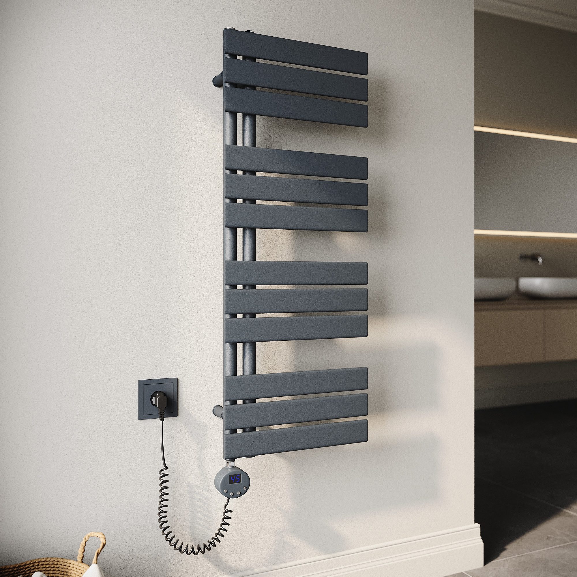 SONNI Designheizkörper Handtuchwärmer mit Heizung, programmierbarer Zeit un günstig online kaufen