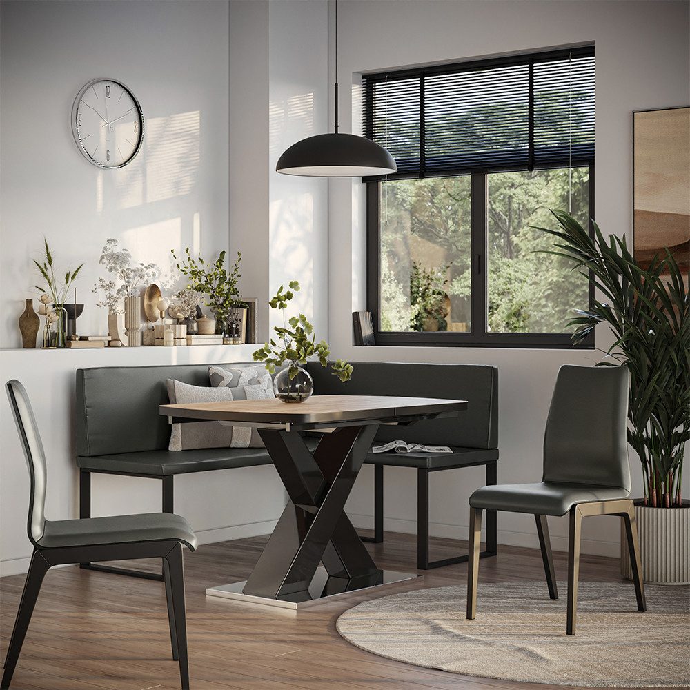 Vicco Sitzbank Ravon, Schwarz, 120 x 150 cm (1-St)