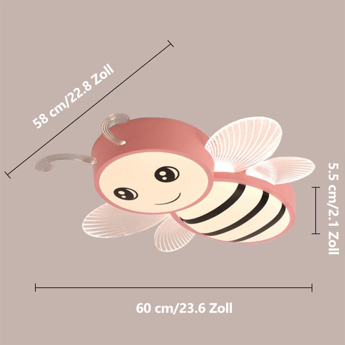 DOPWii Deckenleuchte LED Deckenleuchte Kinderzimmer,Bienen-Design,dimmbar m günstig online kaufen