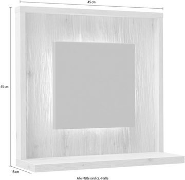 MCA furniture Wandboard Lizzano, 2-tlg., in Balkeneiche Nachbildung, 3-D Rückwand mit Struktur