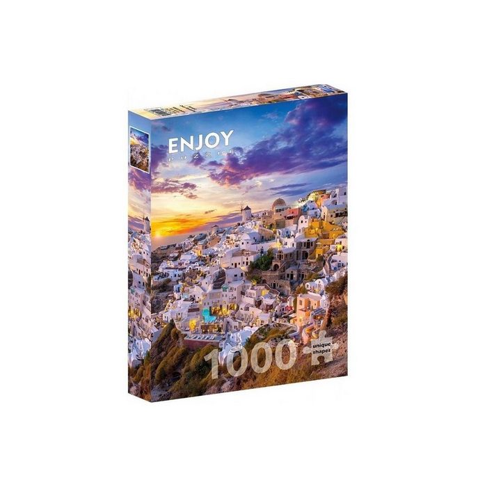 ENJOY Puzzle Puzzle ENJOY-1260 - Sonnenuntergang über Santorin Puzzle 1000 Teile Puzzleteile