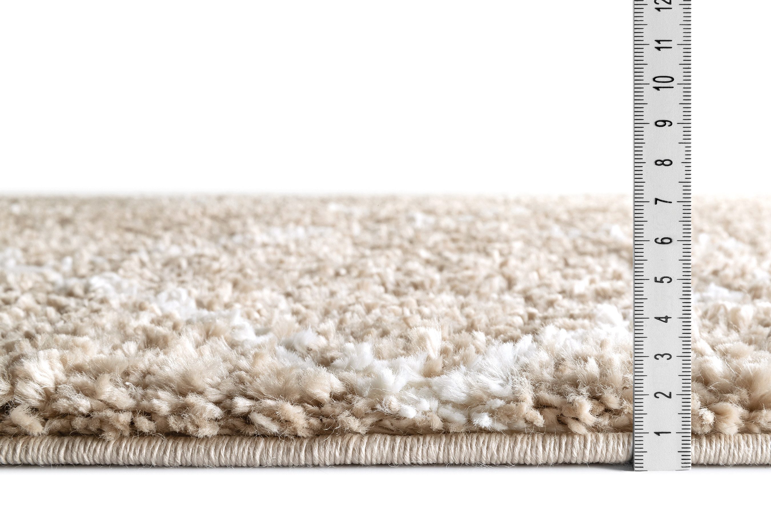 Tesso Living Hochflor-Teppich BLAKE Shaggy Teppich Wohnzimmer Rauten Design, rechteckig, Höhe: 30 mm, Langflor, skandinavisches Design, gemütlich strapazierfähig, langlebig