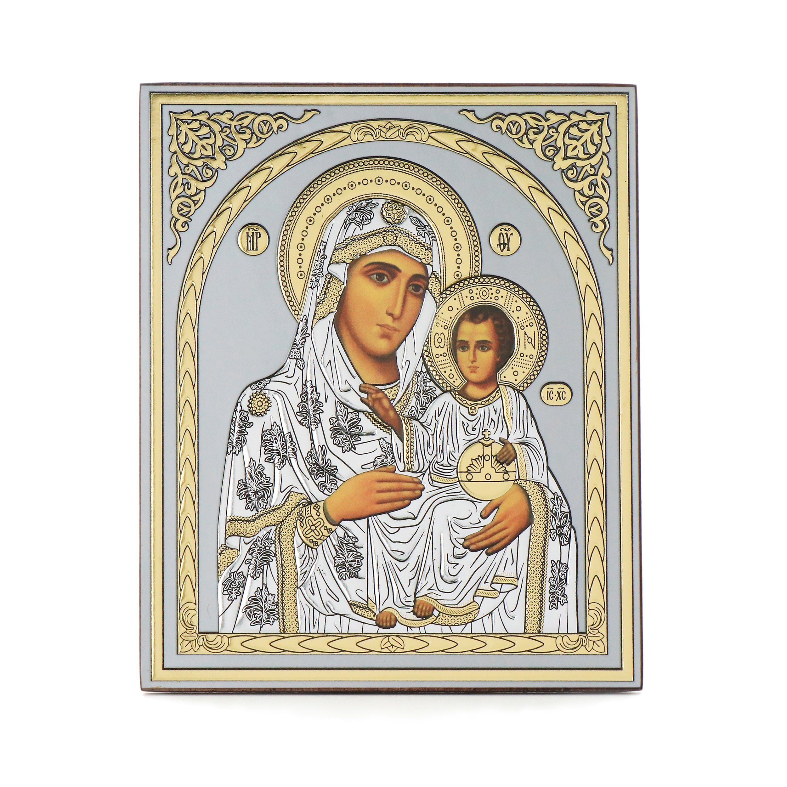 NKlaus Bild Gottesmutter Von Jerusalem Holz Ikone 10x12cm christlich orthodox 1134, Religion