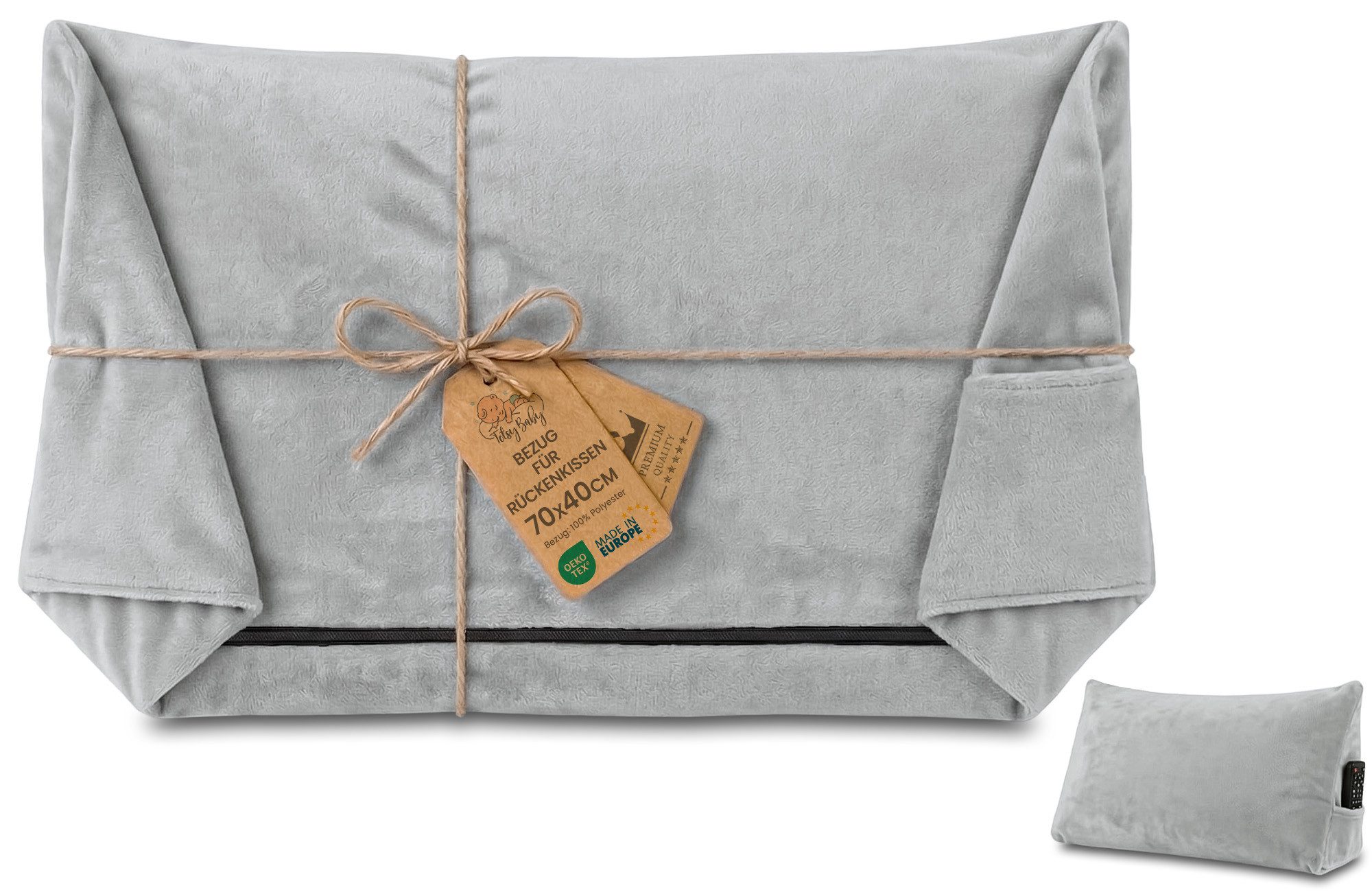 Kissenbezug Bezug für Keilkissen 70 cm - Lesekissen Sofa Bett Rückenkissen