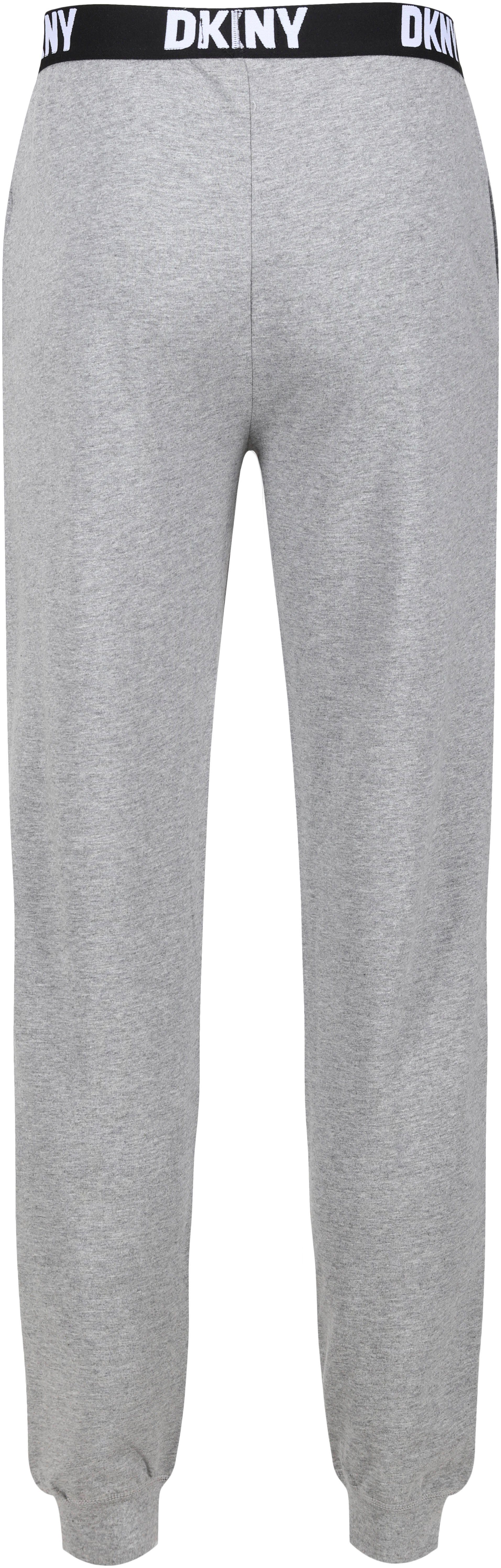 DKNY Loungepants mit elastischem Logo-Bündchen grey