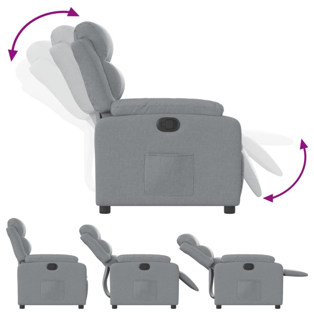 vidaXL Sessel Relaxsessel Hellgrau Stoff (1-St)