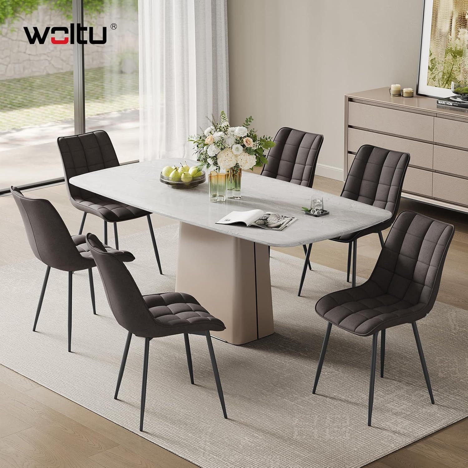 Woltu Esszimmerstuhl (2er-Set), Sessel mit Rückenlehne, günstig online kaufen