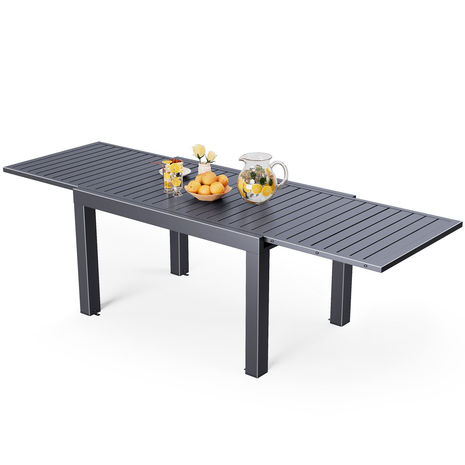 HOMALL Gartentisch Aluminium Esstisch für 6 günstig online kaufen