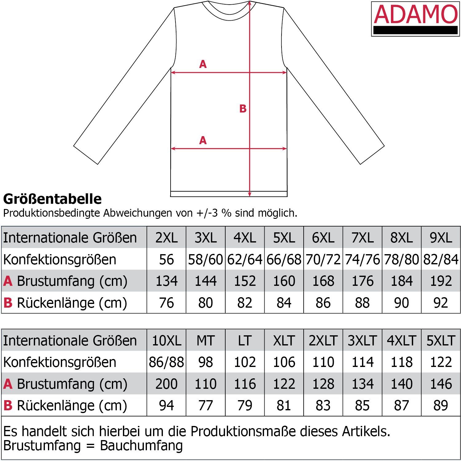 122 Übergrößen bis tlg) 10XL Langgrößen in bis und (1 ADAMO navy Herren Schlafanzug in