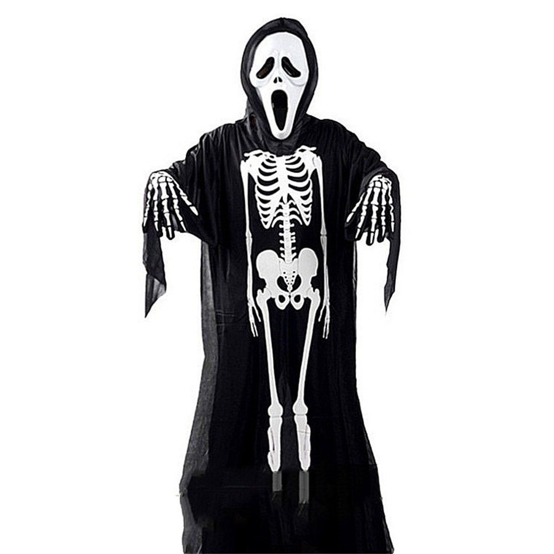 DÖRÖY Vampir-Kostüm Halloween Skelett Kostüm Set für Erwachsene