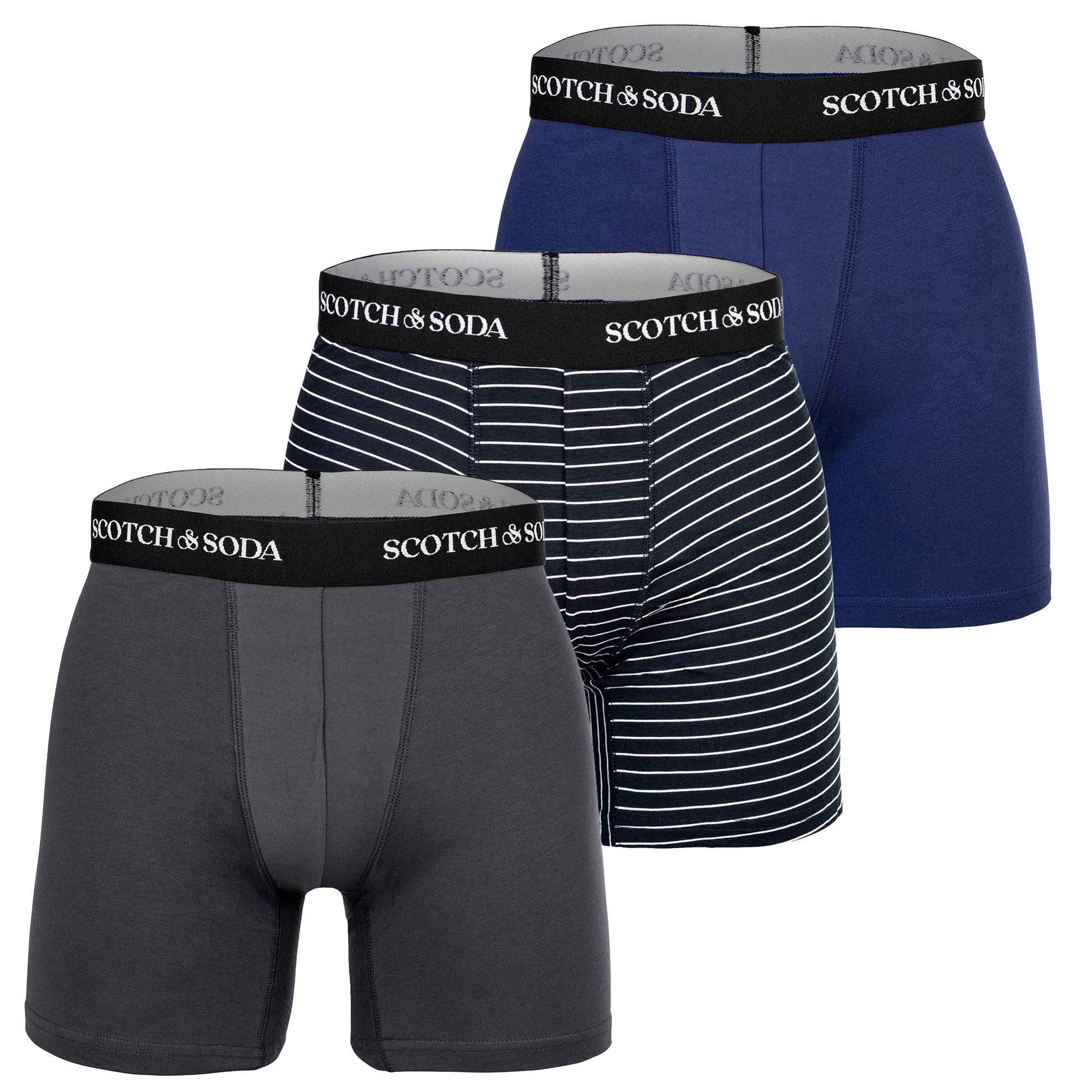 Scotch & Soda Boxer Herren Boxershort 3er Pack Baumwolle (Packung, 3er Pack)