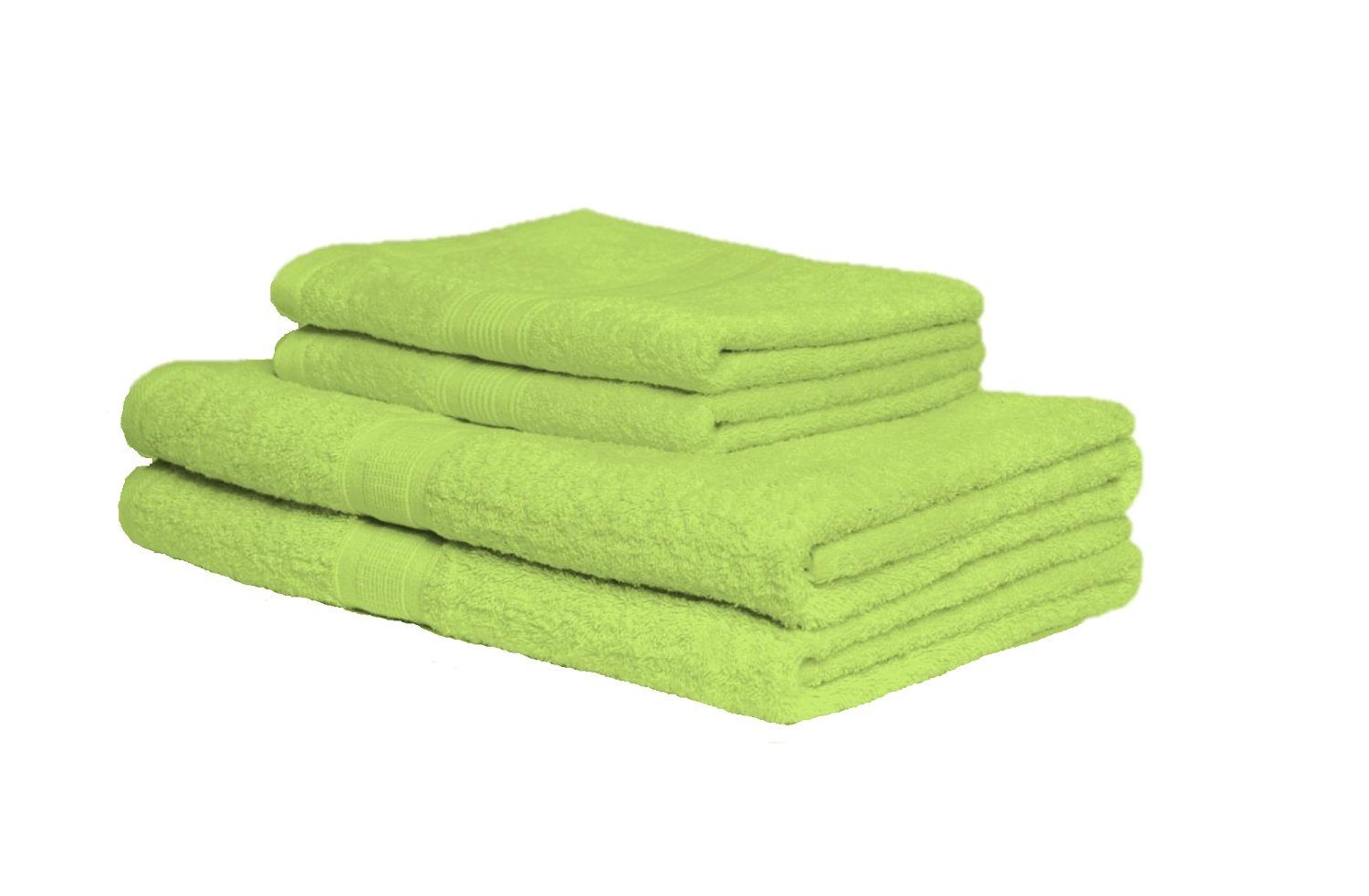 EXKLUSIV HEIMTEXTIL Handtuch Handtuch, (1-St), apfelgrün Bordüre Badetuch, Duschtuch, mit Frottee Saunatuch, Gästehan
