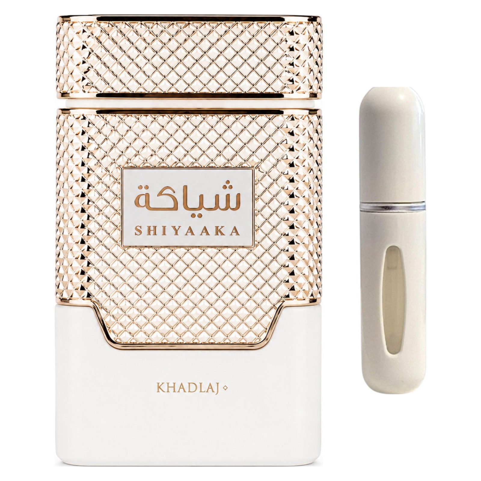 Khadlaj Duft-Set Shiyaaka White EDP + Parfümzerstäuber (leer)