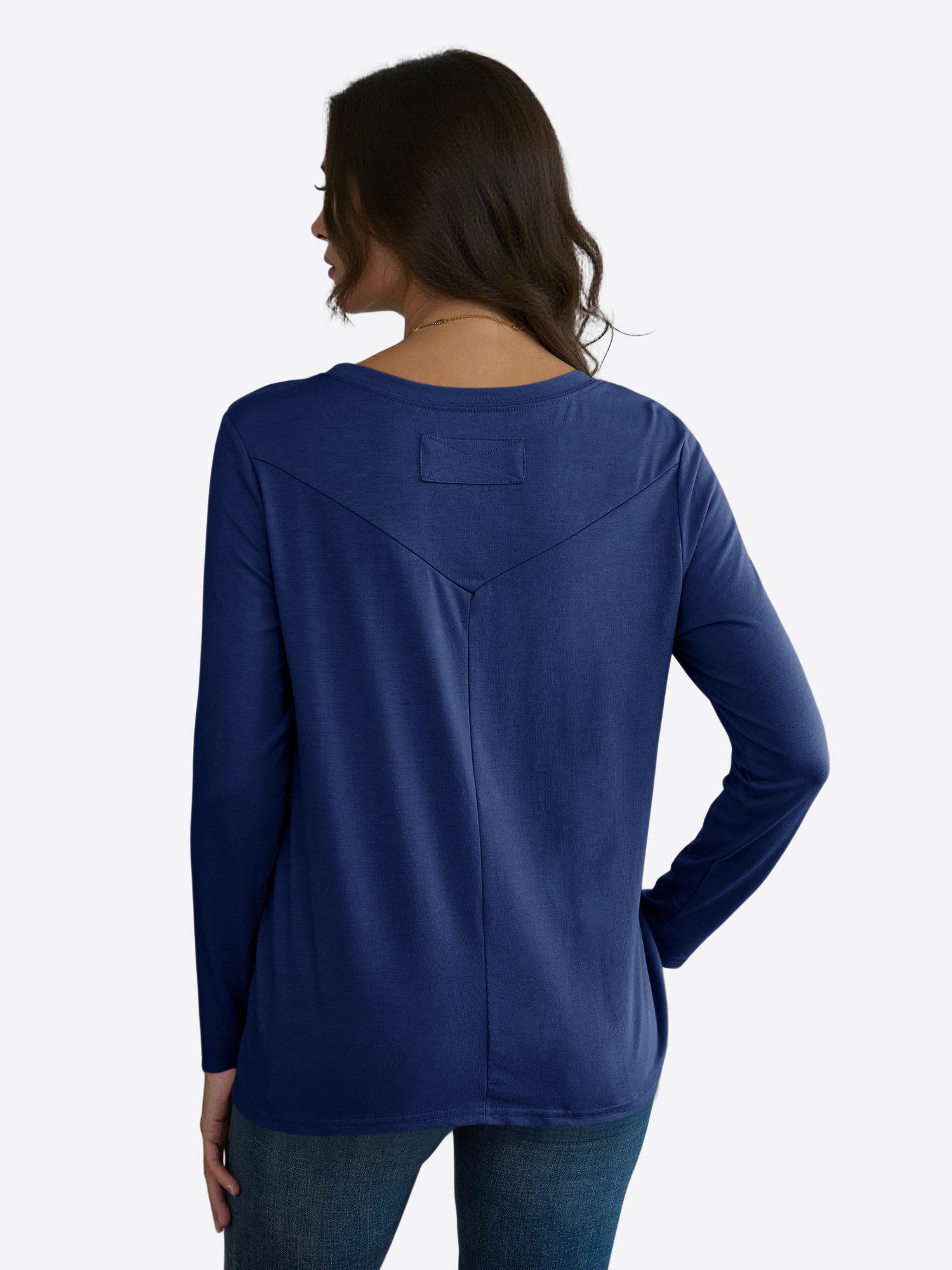 Imily Bela T-Shirt Damen Langärmliges Lässige mit Rundhal (Packung, 1-tlg., günstig online kaufen