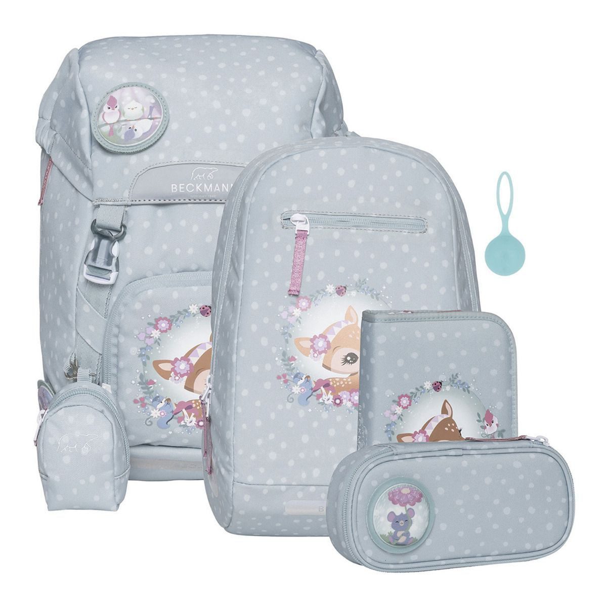 Beckmann Schulranzen Classic (6tlg., inkl. Sportrucksack, Federmäppchen, Schlamperrolle und Buttons)