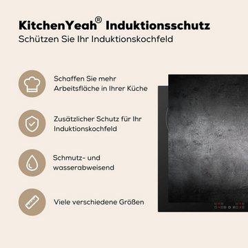 MuchoWow Herdblende-/Abdeckplatte Beton - Grau - Retro - Zement - Textur, Vinyl, (1 tlg), 65x52 cm, Mobile Arbeitsfläche nutzbar, Ceranfeldabdeckung