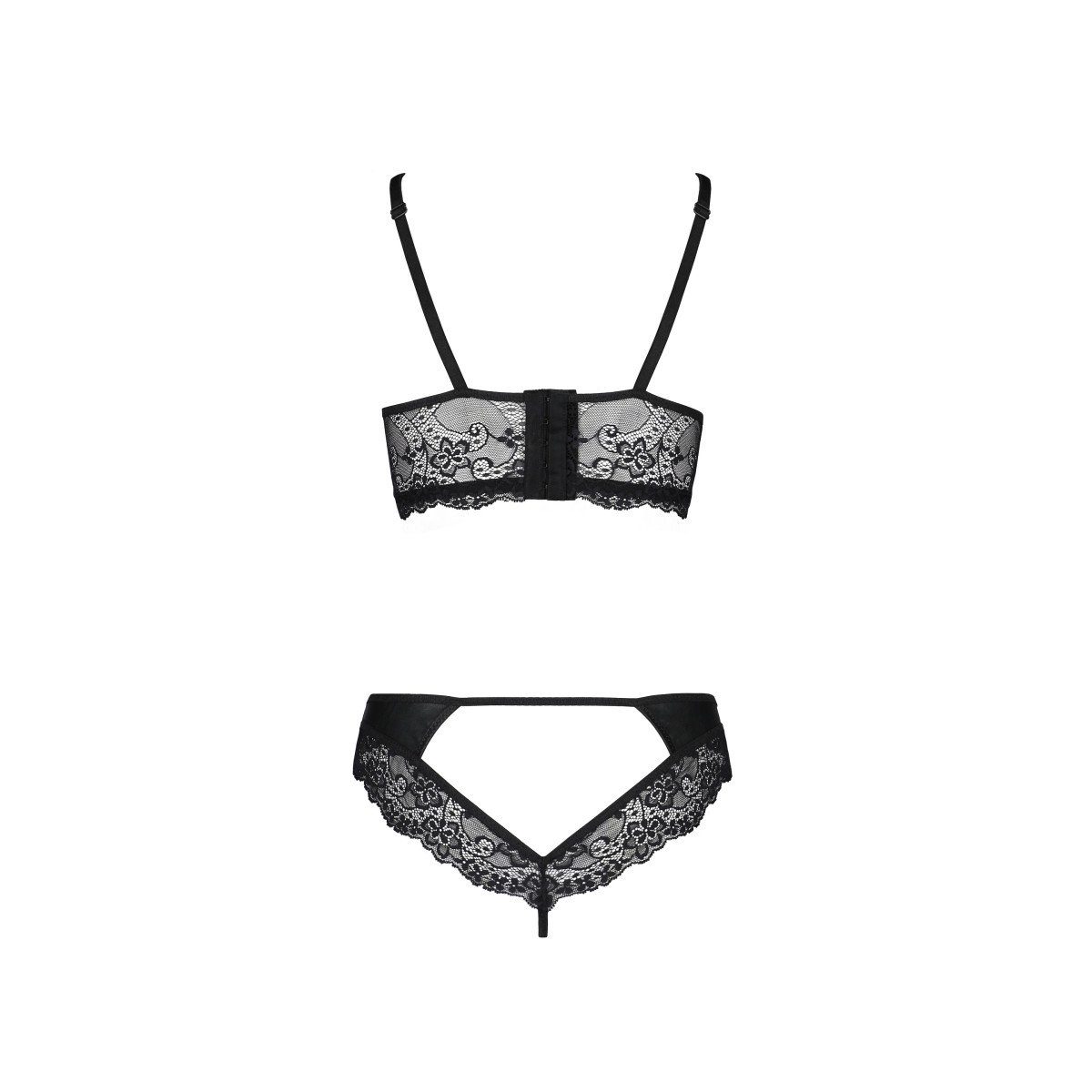 Set: black PE 2pcs Loona Passion-Exklusiv - (L/XL,S/M,XXL) set Schalen-BH