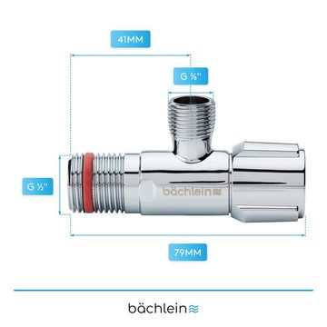 Bächlein Eckventil Eckventil 2er-Set mit Schraub- oder Schnellverschluss, (2-er Set)