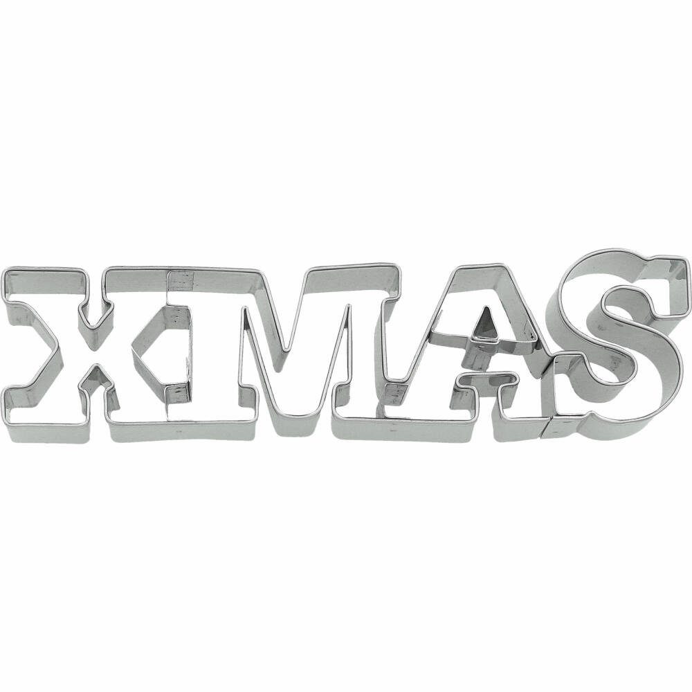 Birkmann Ausstechform Schriftzug Xmas 14 cm, Edelstahl