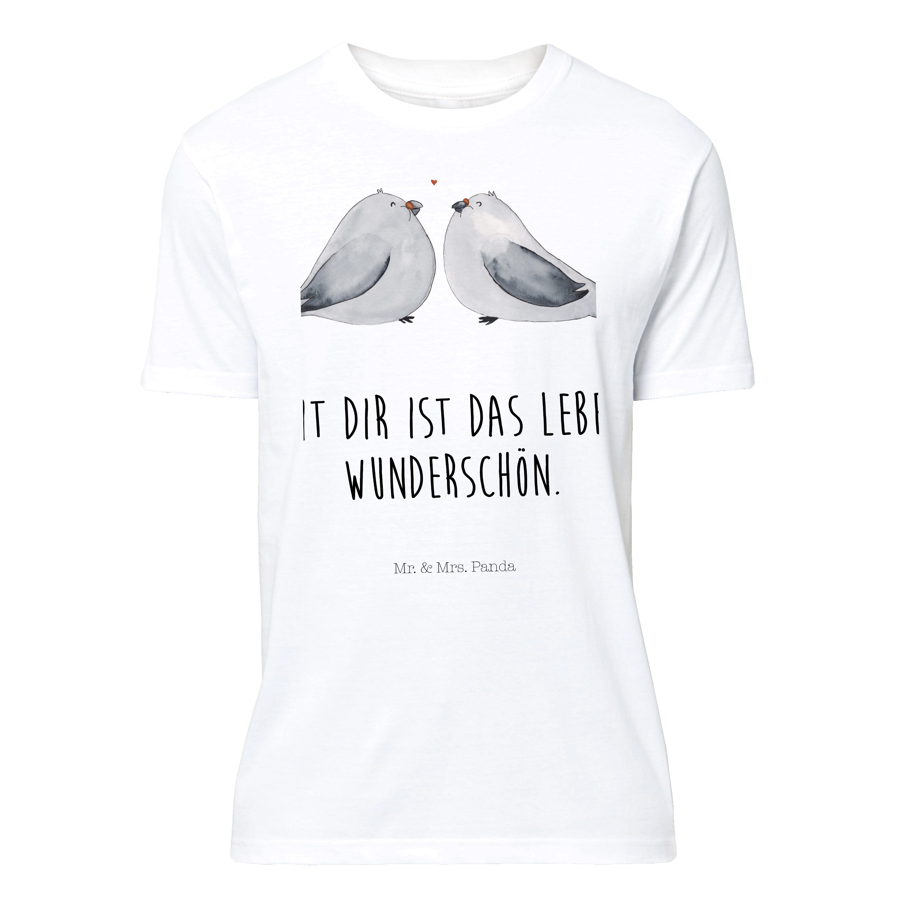 T-Shirt Turteltauben Liebe - Weiß - Shirt, T-Shirt