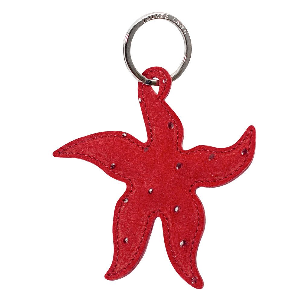 VOLKER LANG Schlüsselanhänger SEASTAR SR22, Seestern Schlüsselanhänger aus Leder in Seesternform