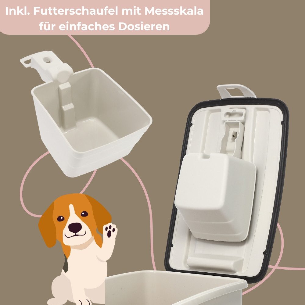 GarPet Futterbehälter 2er Set Futtertonne Luftdicht Deckel Hunde Katzen Futter Box