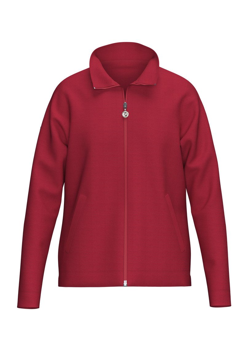 Trigema Sweatjacke TRIGEMA Jacke mit funkelnden Strass-Steinen (1-tlg)