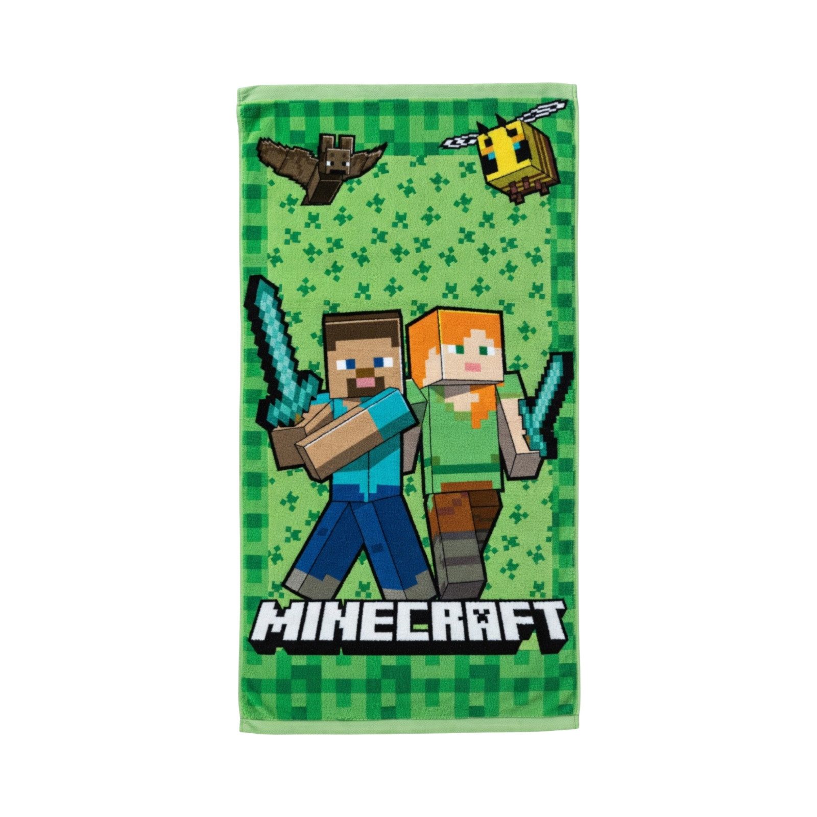 Minecraft Strandtuch MInecraft Gamer Steve Alex Creeper Mikrofaser Badetuch Strandtuch XL, (1-St)