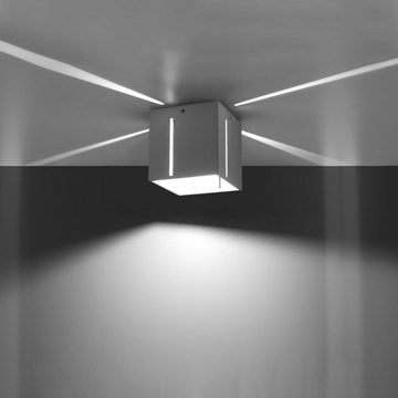 SOLLUX lighting Deckenleuchte PIXAR, ohne Leuchtmittel, Lineare Perforation des Lampenschirms