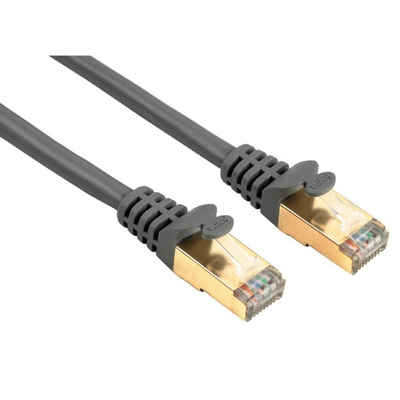 Hama CAT6 Netzwerkkabel STP 15m geschirmt hellgrau Video-Kabel, RJ45, Kein (1500 cm), Patch-Kabel Cat 6 Gigabit Ethernet