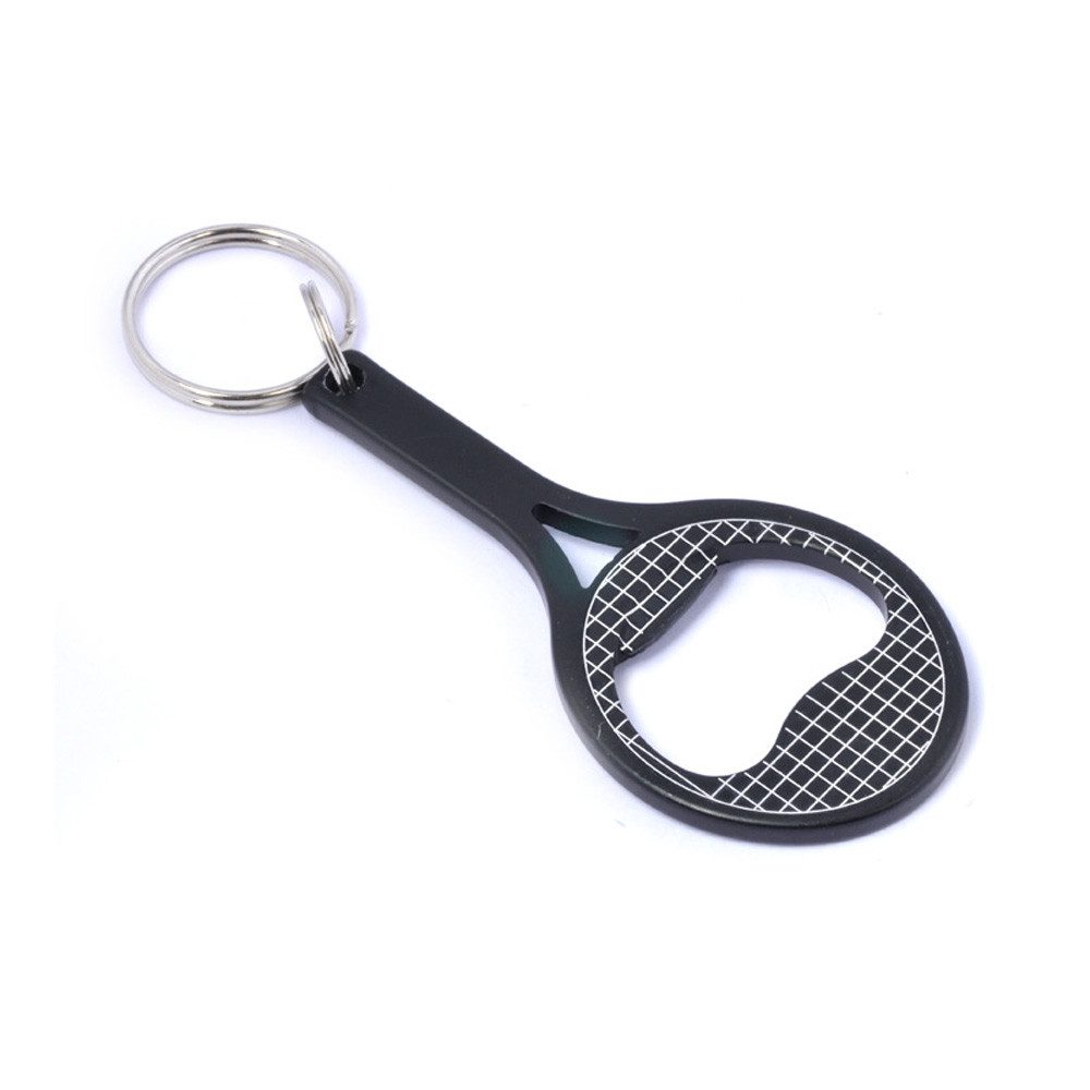 Flaschenöffner Tennis-Flaschenöffner Tennisschläger, Aluminium, schwarz