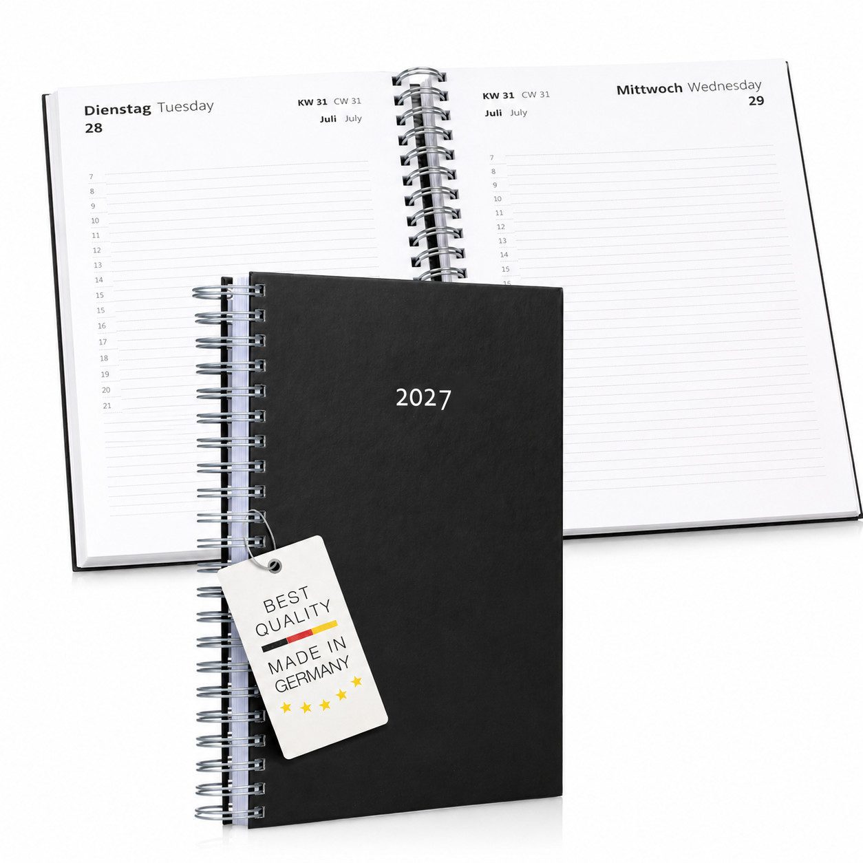 edition cumulus Terminkalender edition cumulus Der GROSSE DICKE Tageskalender 2027 DIN A4 1Tag=1Seite, 1 Tag pro Seite, DIN A4, FSC-Papier, Notizbereich, Made in Germany