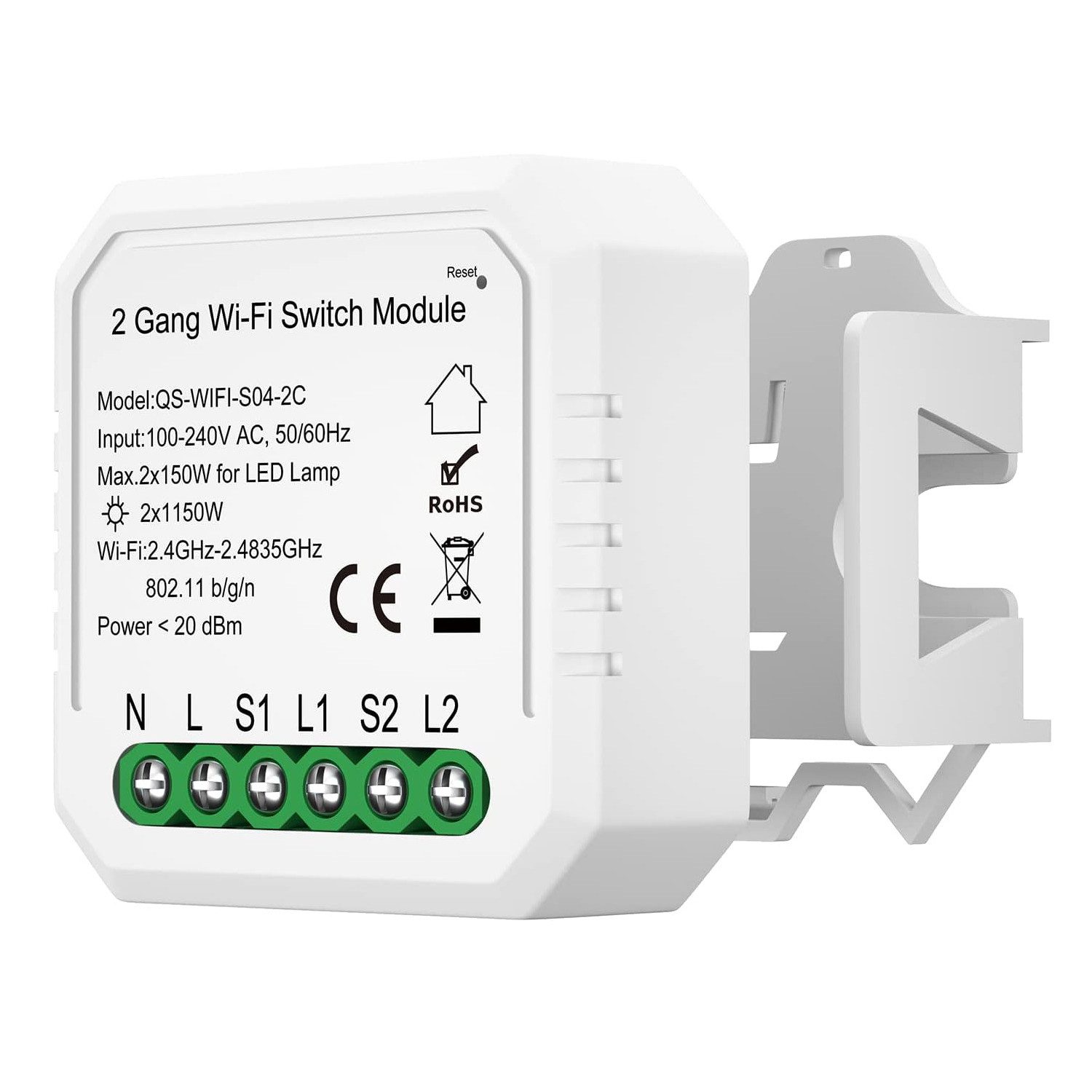 Lichtschalter WiFi Lichtschalter Unterputz,Wlan Funkschalter Smart Modul für Lampe