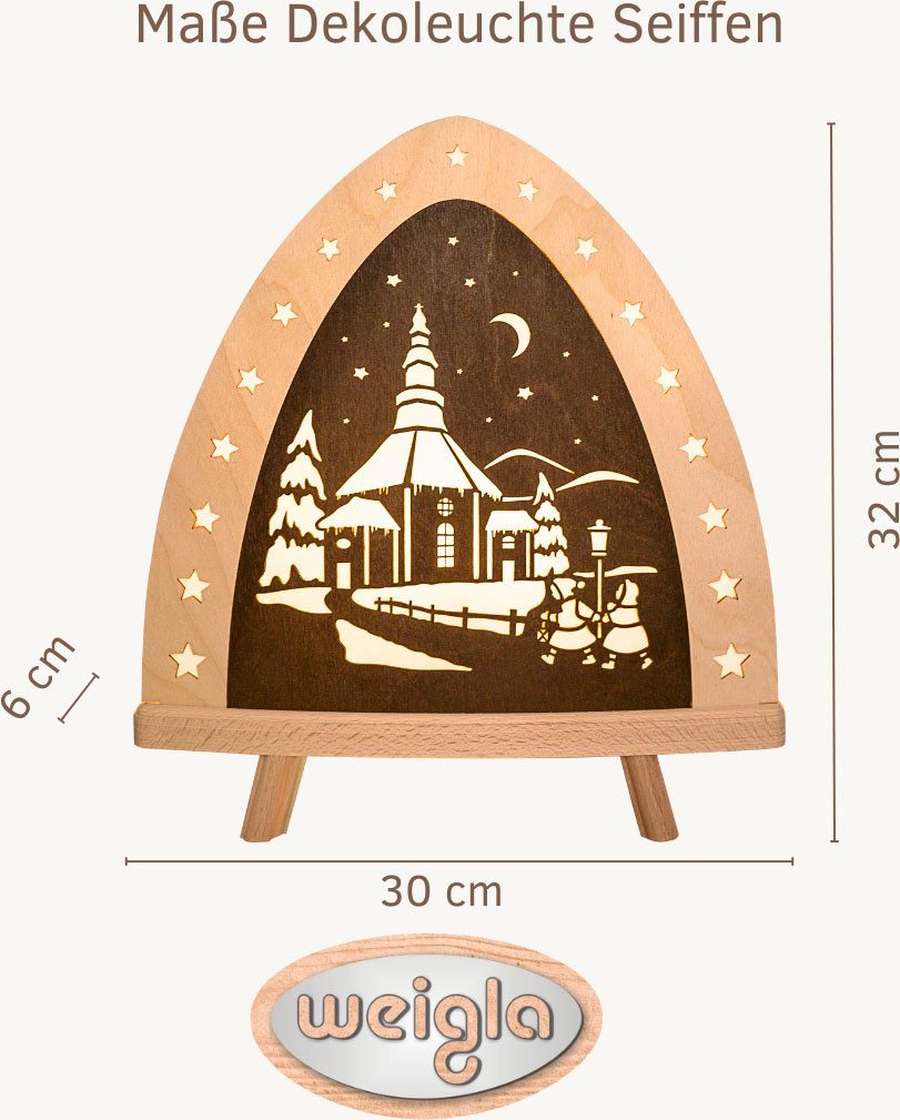 Weigla Lichterbogen LED Seiffen, Dekolampe aus Holz, NATUR-BRAUN, Made in G günstig online kaufen