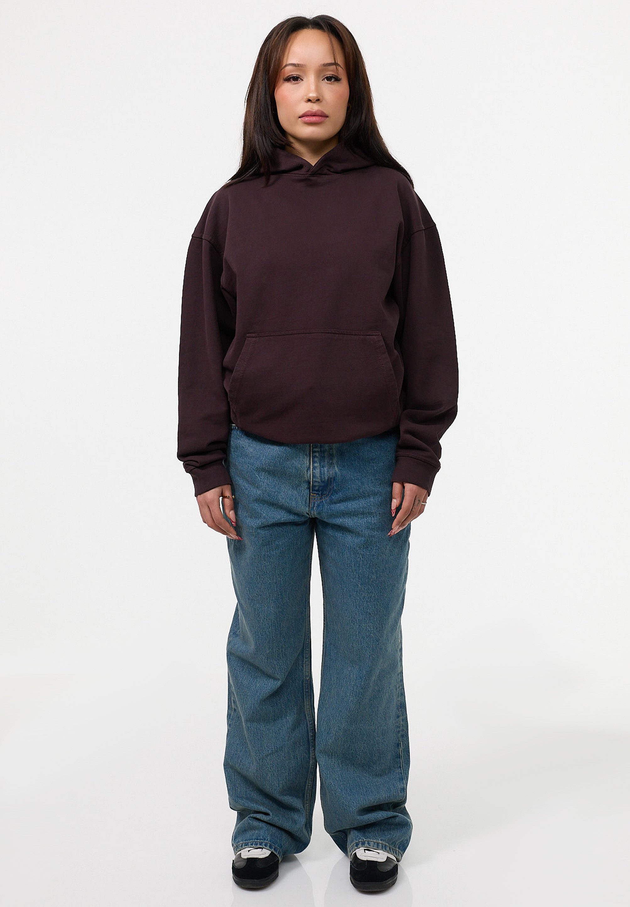 DAILY COTTON Hoodie DCOLM Damen Heavy Oversize Blank Kapuzenpullover Sweats günstig online kaufen