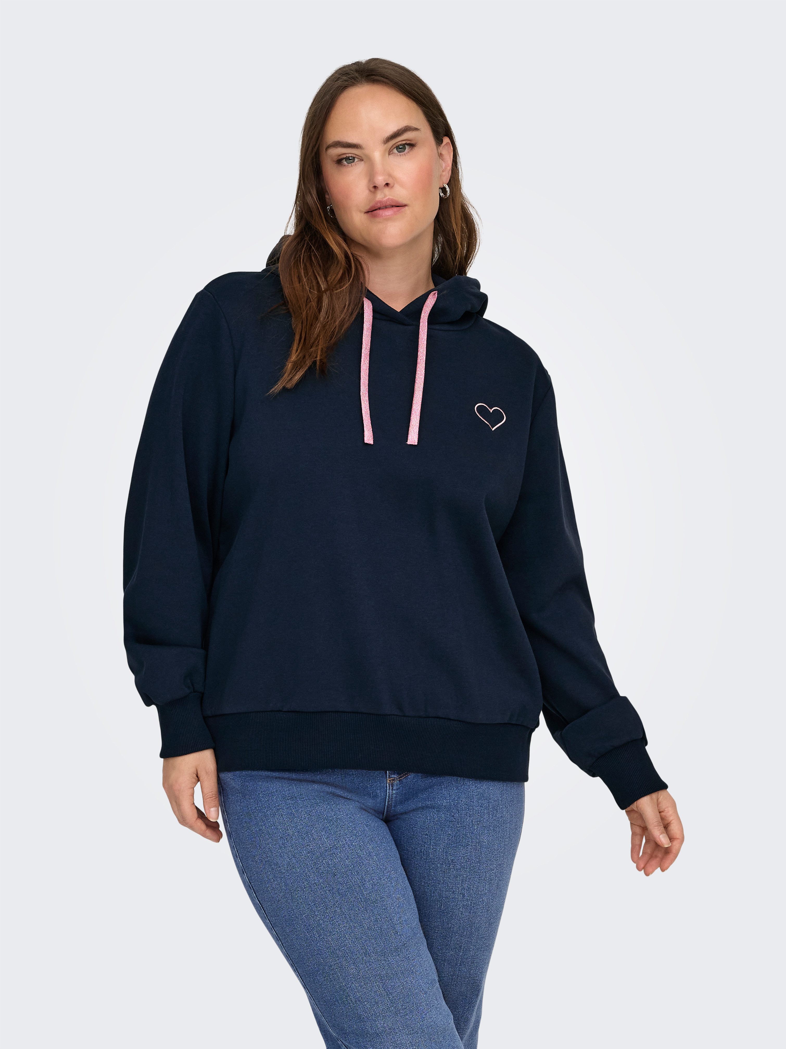 ONLY CARMAKOMA Kapuzensweatshirt CARNOLI L/S HEART HOOD SWT NOOS