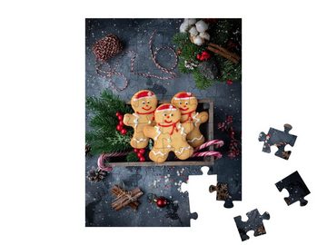 puzzleYOU Puzzle Lebkuchenmänner zur Weihnachtszeit, 48 Puzzleteile, puzzleYOU-Kollektionen Weihnachten