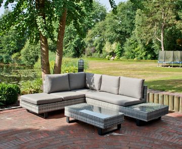 Garden Pleasure Gartenlounge-Set, Lounge-Eckgruppe »CADIZ«, (3-tlg), 2 Sofas, Tisch LxB: 110x55 cm