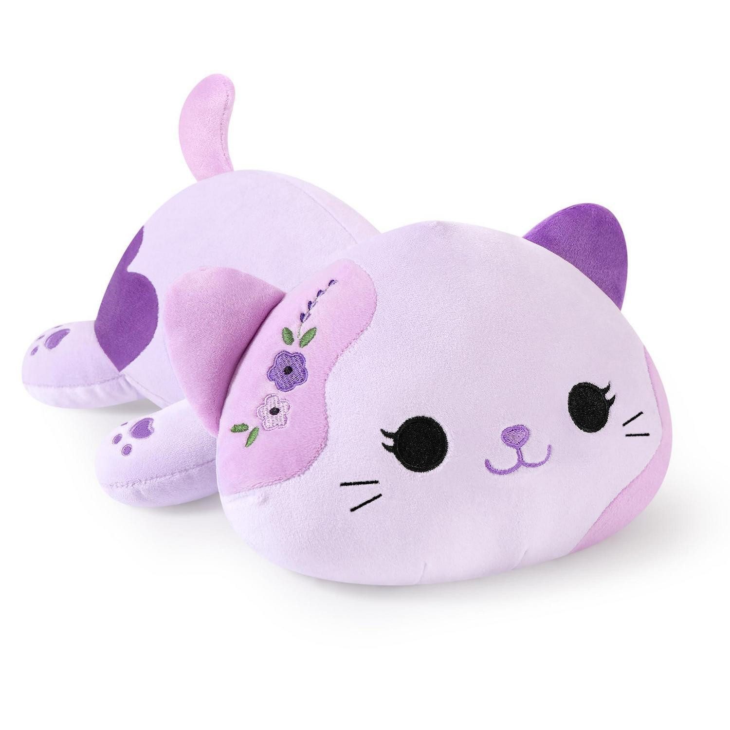 LuxusKollektion Kuscheltier Plüschtier Katze Kuscheltier Kawaii Kissen Geschenk Violett 50cm