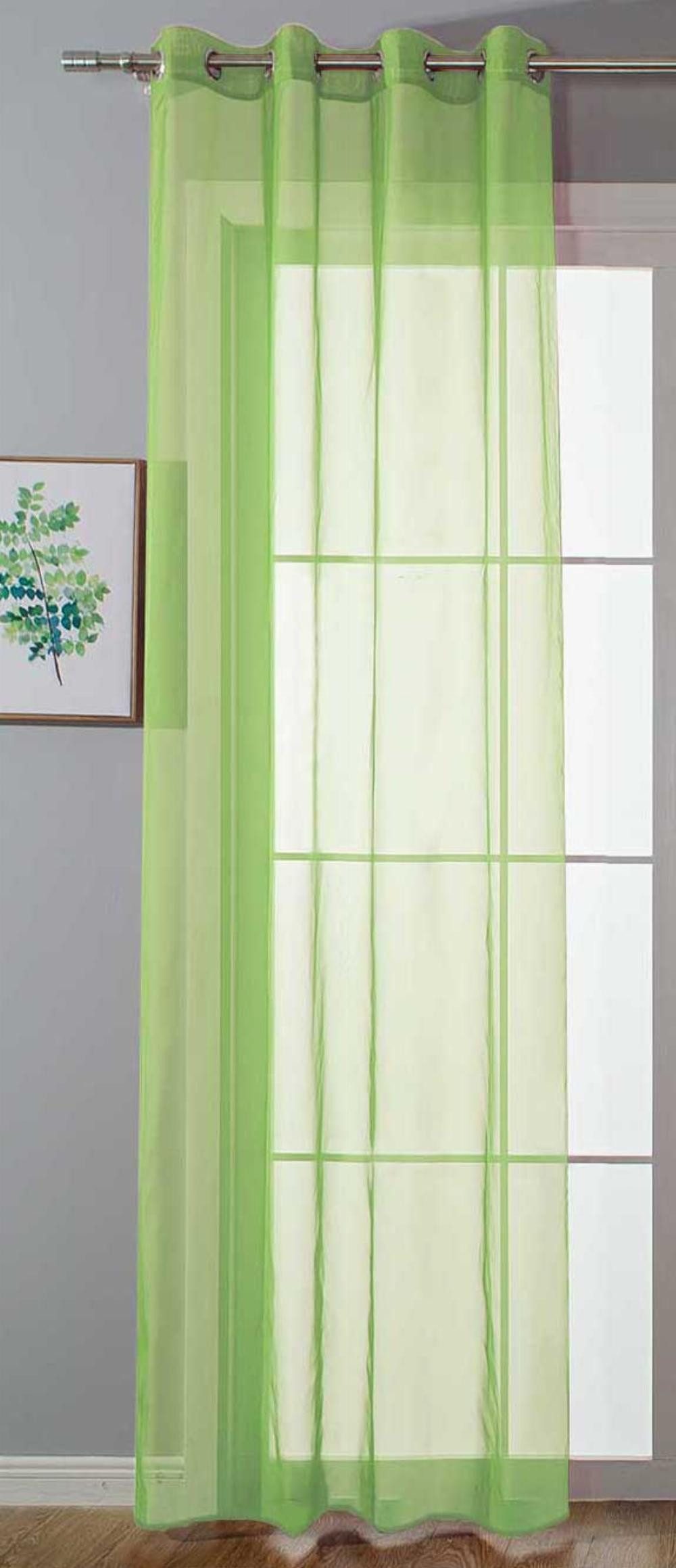 Gardinenbox Gardine (1 St), Ösen, transparent, Voile, Store Bleibandabschlu günstig online kaufen