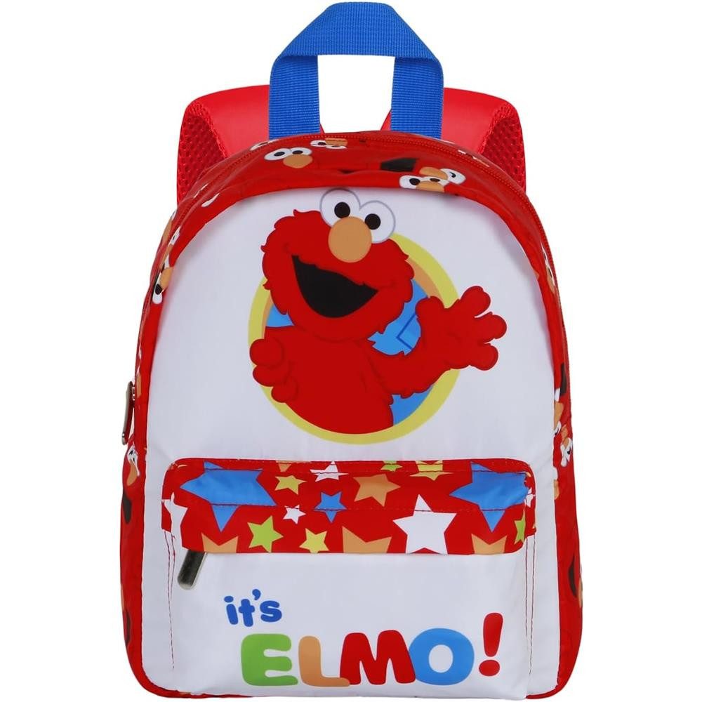 Karactermania Kinderrucksack Elmo Rucksack Vorschulrucksack Kindergartenrucksack, gepolsterte Träger