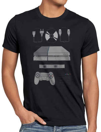 style3 Print-Shirt Herren T-Shirt PS4 Gamer konsole pro vr