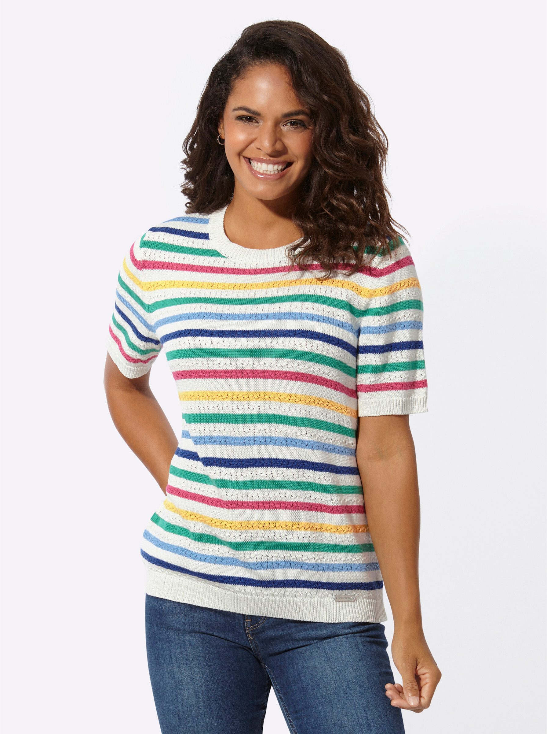Strickpullover Kurzarmpullover